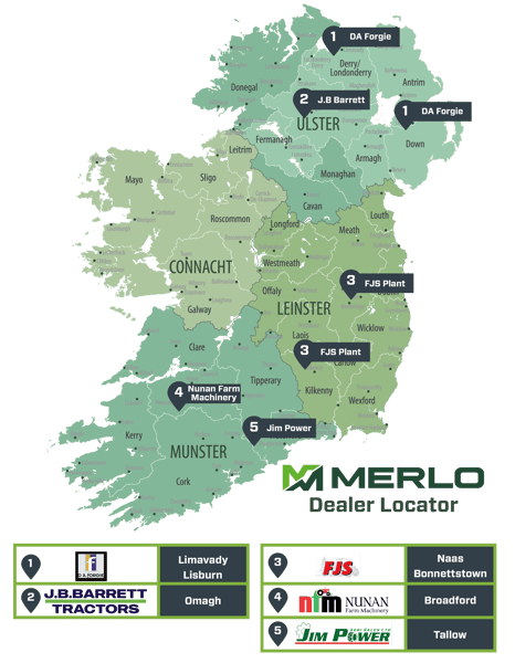 Ireland Dealer Map no county