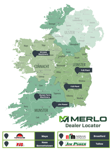 Ireland Dealer Map no north IRL updated aug 26